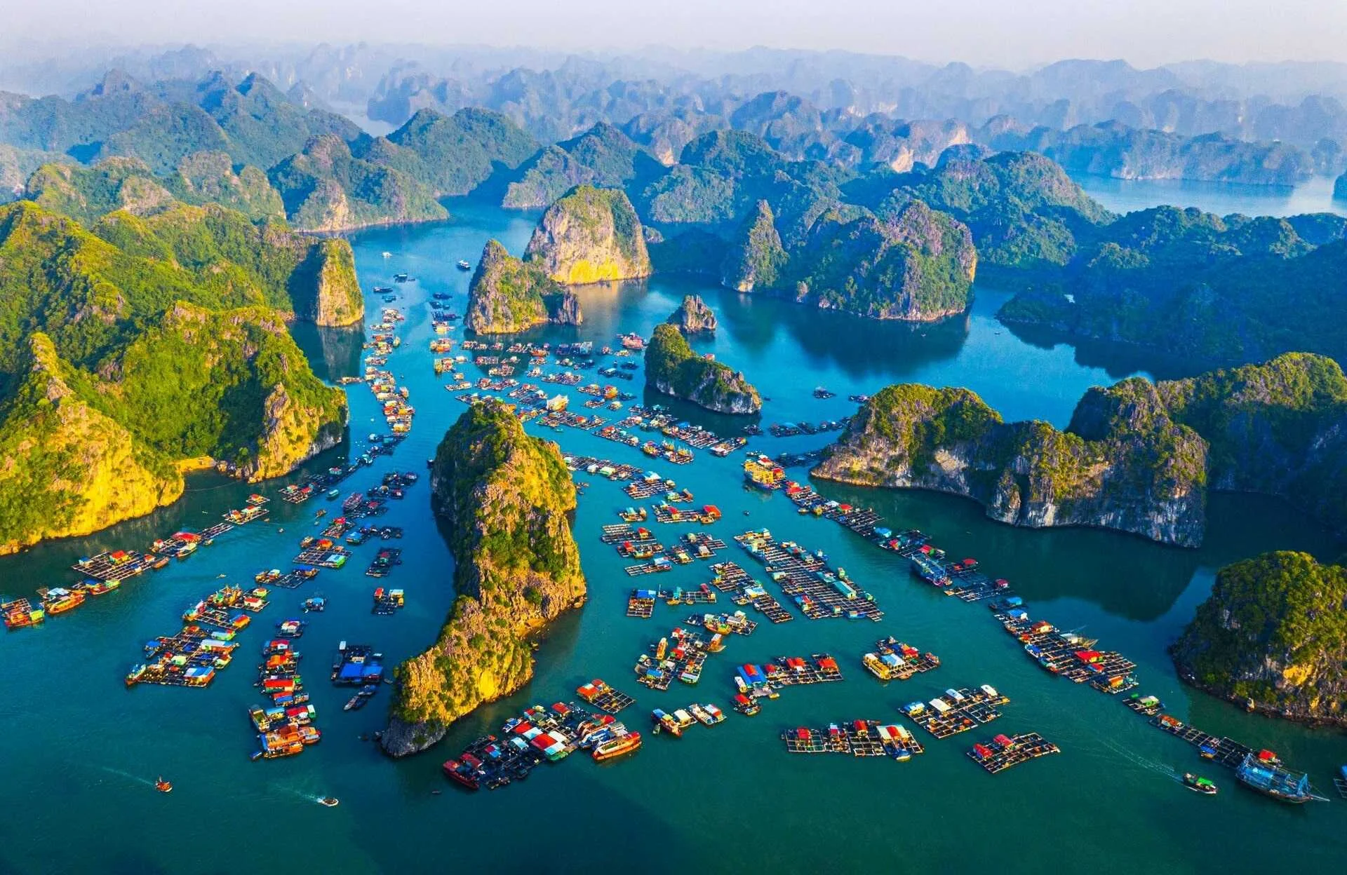 Beautiful limestone karsts waiting for you after your trip from Ha Long Bay to Cat Ba Island.